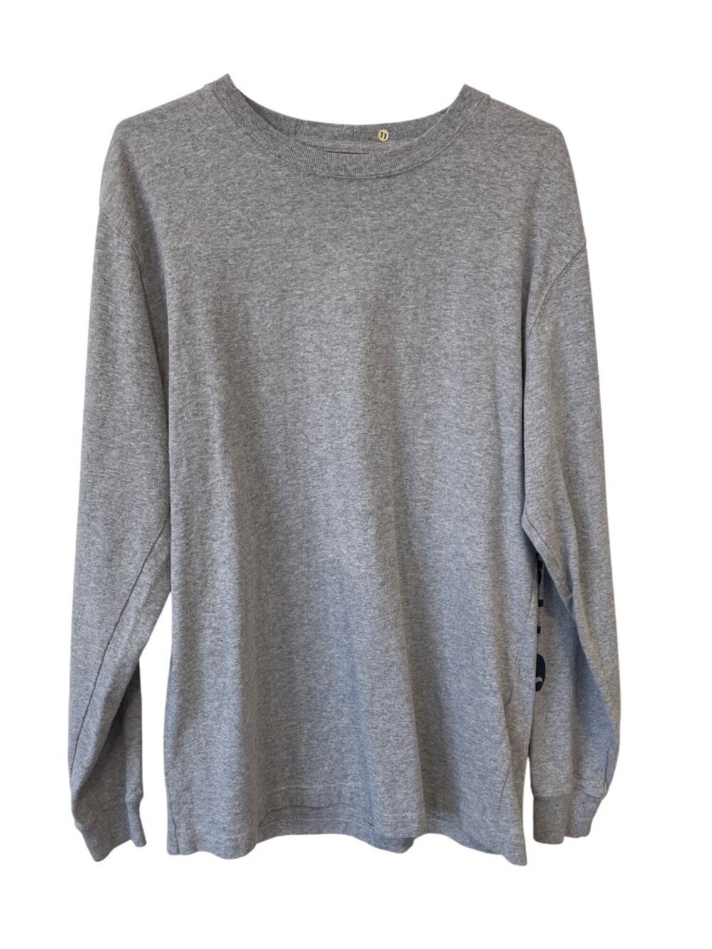 Carhartt T Shirt Small Crewneck Loose Fit Long Sleeve Spell Out Logo Gray Work